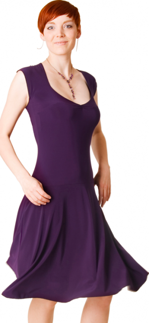 tangokleid mit schwingendem rock