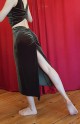 tango skirt black, calf-length, gathered at the back, handmade berlin